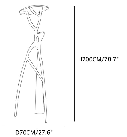 인간형 스탠딩 플로어 램프 CAD D70*H200CM